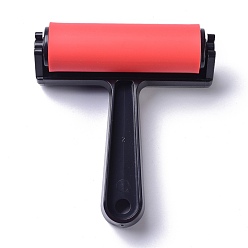 Red Multifunctional Diamond Paint Roller, with PVC Rubber Spool, for Clay Tool Cross Stitch Accessories, Mushroom-shaped, Red, 12.6x11.4x5.05cm