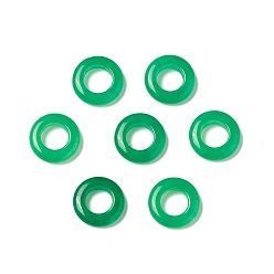 Jade Malais Anneaux de liaison en jade de malasia naturel, teint, rond, 13x3.5mm, diamètre intérieur: 7~7.5 mm