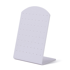 White Acrylic Earring Stands Displays, L-shaped, White, 4.65x8x11.1cm