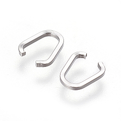 Stainless Steel Color 304 Stainless Steel Quick Link Connectors, Linking Rings, Stainless Steel Color, 6.5x5.5x0.8mm
