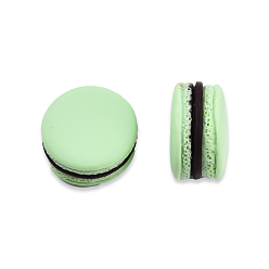Бледно-Зеленый Непрозрачная смола декодирует кабошоны, Macaron, бледно-зеленый, 23x13.5 мм