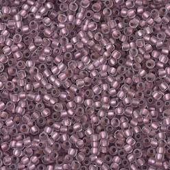 (267FM) Metallic Rose Lined Crystal Rainbow Matte Круглые бусины toho, японский бисер, (267 fm) металлик с розовой подкладкой кристально-радужный матовый, 11/0, 2.2 мм, отверстие : 0.8 мм, Около 5555 шт / 50 г