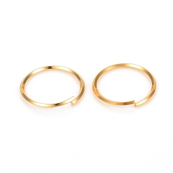 Золотой 304 кольцо из нержавеющей стали, открытые кольца прыжок, золотые, 12 датчик, 25.5x2 мм, внутренний диаметр: 22 мм