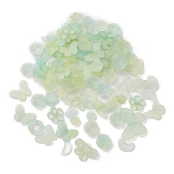 Medium Aquamarine DIY Jewelry Making Finding Kit, Including Transparent Acrylic Charms and Beads, Frosted, Mixed Shapes, Medium Aquamarine, 11~30x12~41x3~9mm, Hole: 1~8mm, about 588pcs/500g