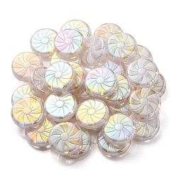 Clair Placage uv perles acryliques opaques, lollipop, clair, 23x7mm, Trou: 2.5mm