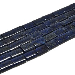 Lapislázuli Hilos de cuentas de lapislázuli natural, Rectángulo, 20~21x15x5~6 mm, agujero: 0.8 mm, sobre 19 unidades / cadena, 15.35'' (39 cm)