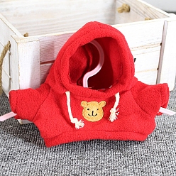 Красный Одежда для кукол из целлюлозы с рисунком головы медведя, аксессуары для замены кукол с капюшоном, для игрушечной одежды плюшевого мишки, красные, 100x160 мм
