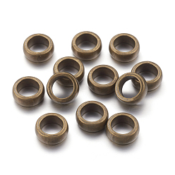 Antique Bronze Tibetan Style Spacer Beads, Rondelle, Cadmium Free & Nickel Free & Lead Free, Antique Bronze, 11x5mm, Hole: 7.5mm