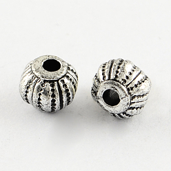 Antique Silver Plated Vintage Acrylic Beads, Lantern, Antique Silver Plated, 8x6mm, Hole: 2mm, about 2900pcs/500g
