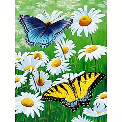 Butterfly DIY Butterfly Theme Diamond Painting Kits, Including Canvas, Resin Rhinestones, Diamond Sticky Pen, Tray Plate and Glue Clay, Butterfly Pattern, 400x300mm