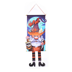 Gnome Тема хэллоуина войлочная ткань висит дверные знаки, отделка стен, декоративный реквизит для интерьера, открытый, гном шаблон, 1280~1375 мм