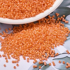 (DB1593) Mate opaco mandarín AB Cuentas de miyuki delica, cilindro, granos de la semilla japonés, 11/0, (db 1593) mandarina opaca mate ab, 1.3x1.6 mm, agujero: 0.8 mm, sobre 10000 unidades / bolsa, 50 g / bolsa