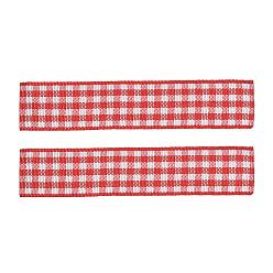 Camel Polyester Grosgrain Ribbons, with Grid Pattern, Camel, 3/4 inch(19mm), about 100yards/roll(91.44m/roll)
