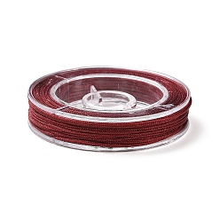 Rouge Foncé Fil de nylon pour la fabrication de bijoux, rouge foncé, 0.8mm, environ 7~9 m / bibone 