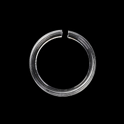 Прозрачный Прозрачные пластиковые одинарные кольца-дисплеи для браслетов, прозрачные, 5.15x0.75 см