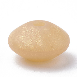 Mocassin Perles de silicone écologiques de qualité alimentaire, perles à mâcher pour les jouets de dentition, Diy soins infirmiers colliers faisant, rondelle, mocassin, 12x6~7mm, Trou: 2mm