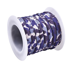 Сланцево-синий Плоский полиэстер эластичный шнур, швейные принадлежности для одежды, синевато-серый, 5 мм, около 3.28 ярдов (3 м) / рулон
