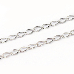 Stainless Steel Color 304 Stainless Steel Curb Chains, Soldered, Stainlesss Steel Color, 3x2x0.3mm