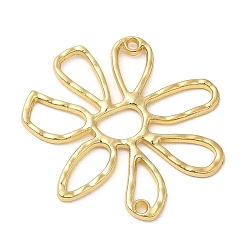 Light Gold Alloy Connector Charms, Hollow Flower Links, Cadmium Free & Lead Free, Light Gold, 32x31.5x1.5mm, Hole: 1.4mm