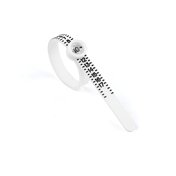Белый Пластиковый американский измерительный инструмент, пальчиковая измерительная лента с увеличительным стеклом, белые, 11.5x0.5x0.2 см