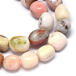 Opale Rose Rose naturel perles d'opale brins, ovale, 13~18x13~16mm, Trou: 1.4mm, Environ 24~25 pcs/chapelet, 15.9 pouce