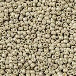 (558F) Matte Galvanized Khaki TOHO Round Seed Beads, Japanese Seed Beads, Frosted, (558F) Matte Galvanized Khaki, 15/0, 1.5mm, Hole: 0.7mm, about 3000pcs/bottle, 10g/bottle