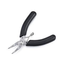 Stainless Steel Color 40cr13 Stainless Steel Bent Nose Pliers, Mini Jewelry Pliers, Stainless Steel Color, 9.4x8x1.2cm