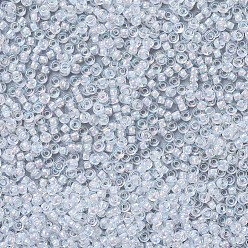 (RR284) White Lined Crystal AB MIYUKI Round Rocailles Beads, Japanese Seed Beads, 11/0, (RR284) White Lined Crystal AB, 11/0, 2x1.3mm, Hole: 0.8mm, about 50000pcs/pound