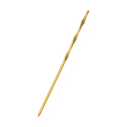 Золотой Латунь волос палочки, форма поворотного стержня, заколки для прически, винтажный декоративный аксессуар для волос своими руками, золотые, 160x4.5 мм