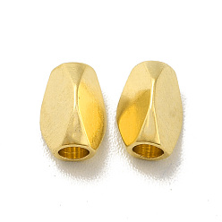 Real 24K Gold Plated Brass Beads, Cadmium Free & Lead Free, Nuggets, Real 24K Gold Plated, 6x4x4mm, Hole: 2mm