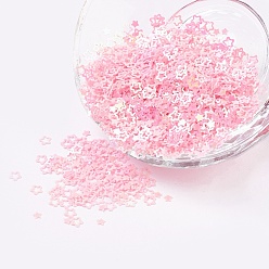 Pink Ornament Accessories Plastic Paillette/Sequins Beads, Star, Pink, 3.5x3.5x0.1mm, about 112500pcs/pound