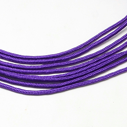 Розовато-лиловый Полиэфирные и спандексные веревочные веревки, 16 -ply, розовато-лиловый, 2 мм, около 109.36 ярдов (100 м) / пачка