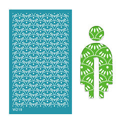 Fan Многоразовый трафарет для трафаретной печати из полиэстера, для росписи по дереву, ткань футболки украшения diy, вентилятор, 15x9 см