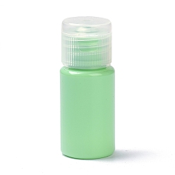 Бледно-Зеленый Бутылки для домашних животных, многоразовая бутылка, бутылки дорожного размера с откидной крышкой, многоразовый флакон для ухода за кожей, колонка, бледно-зеленый, 2.3x5.6 см, отверстие : 13 мм, емкость: 10 мл (0.34 жидких унций)