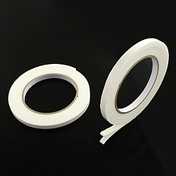 White Office School Supplies Double Sided Adhesive Tapes, with Sponge/Foam, White, 10mm, about 2m/roll, 20rolls/group