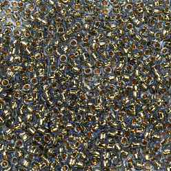 (757) 24K Gold Lined Sky Blue TOHO Round Seed Beads, Japanese Seed Beads, (757) 24K Gold Lined Sky Blue, 8/0, 3mm, Hole: 1mm, about 1110pcs/50g