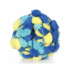 Steel Blue Gradient Color Polyester Pom Pom Chunky Yarn, Arm Knitting Yarn, Super Softee Thick Fluffy Jumbo Chenille Polyester Yarn, for Blanket Pillows Home Decoration , Steel Blue, about 27.34 Yards(25m)/Box