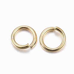 Oro 304 argollas de acero inoxidable, anillos del salto abiertos, dorado, 20 calibre, 5x0.8 mm, diámetro interior: 3.5 mm