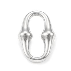 Color de Acero Inoxidable 304 de acero inoxidable que une los anillos, oval, color acero inoxidable, 18.5x12x4.5 mm, diámetro interior: 4.5x15 mm