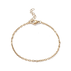 Doré  Placage ionique (ip) 304 bracelet en chaîne de câble en acier inoxydable pour hommes femmes, or, 6-3/4 pouce (17.2 cm)