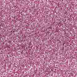 (RR1524) Сверкающий Пион-розовый Хрустальный на Подкладке  Миюки круглые бусины рокайль, японский бисер, (rr 1524) сверкающий пион розовый кристалл, 8/0, 3 мм, отверстие : 1 мм, Около 2111~2277 шт / 50 г