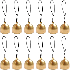 Oro Decoraciones colgantes de campana pequeña de latón, para campanas de decoración de fiesta de árbol de navidad, dorado, 28.5 mm