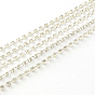 Cadenas de strass de diamantes de imitación de cristal de latón, con carrete, cadena de la taza del rhinestone