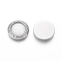 304 Stainless Steel Cabochons Settings, Flat Round