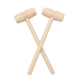 Unfinished Wooden Hammers, for Children DIY Painting