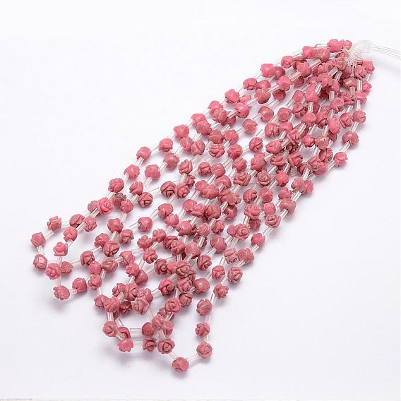 Perlas naturales rhodonite, rosa