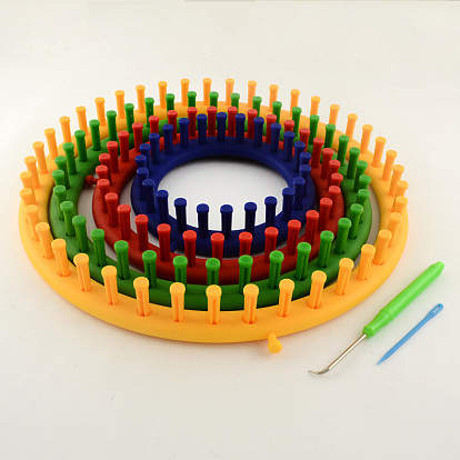 Plastique métier bobine de tricotage pour cordon de fil tricoteuse, 310x310x50 mm, 6 pcs / set