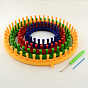 Plastique métier bobine de tricotage pour cordon de fil tricoteuse, 310x310x50 mm, 6 pcs / set