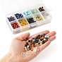 8 Styles Chakra Yoga Healing Stone Kits, with Alloy Star, Peace Sign, Key Charms, Spacer Beads, for DIY Gemstone Bracelets Making