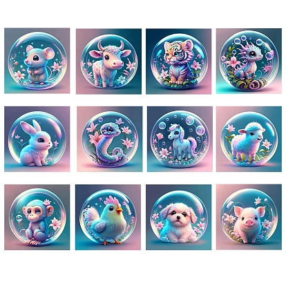 DIY Twelve Chinese Zodiac Pattern 5D Diamond Painting Kits